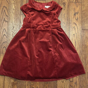Tommy Bahama Christmas Dress Little Girls 5T Red Velvet Holiday Fancy Lined